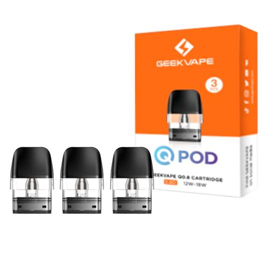 Cartuchos Série Q 2ml 0,6/0,8/1,2Ω (3 unidades) - para Wenax Q / SONDER Q / Aegis Q