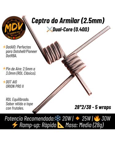 Ceptro do Armilar 2Core 2.5mm | MDV Coils |