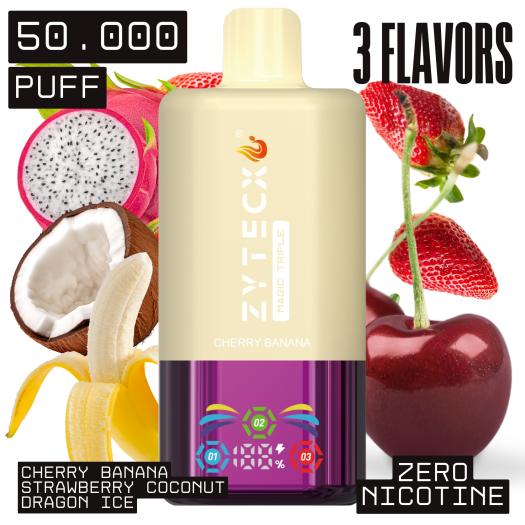 Cherry Banana | MAGIC TRIPLE Descartável | 50.000 Puff Sem Nicotina |