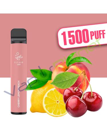 CHERRY LEMON PEACH Elf Bar 1500 4,8ml Pod System - Descartável - SEM NICOTINA