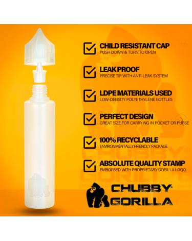 Chubby Gorilla LDPE Unicorn Bottles 60ml (Suaves)
