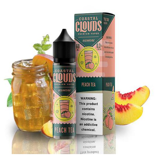 COASTAL CLOUDS PEACH TEA 50ml + Nicokit Grátis COASTAL CLOUDS PEACH TEA