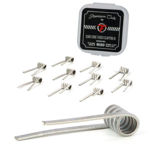 Coils Quad Core Fused Clapton DL Ni80 (x10) Fumytech