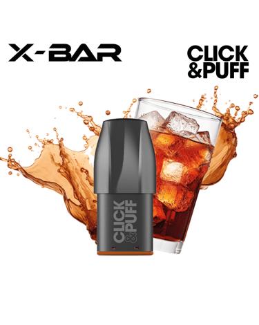 COLA Cartucho Click & Puff X-Bar 2ml 20mg 600 Puff (1 unidade)