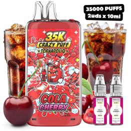 Cola Cherry Crazy Puff 35K 2x10ml 20mg Tornadoliq