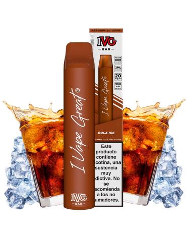 Cola Ice 600puffs - IVG Bar Plus 20mg - POD Descartável