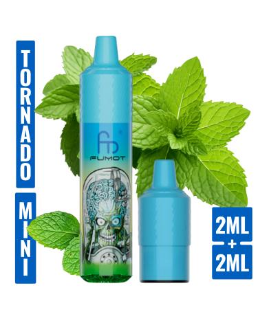 Cool Mint Mini Tornado 1200 (com 2 cápsulas de 2 ml e 20 mg)