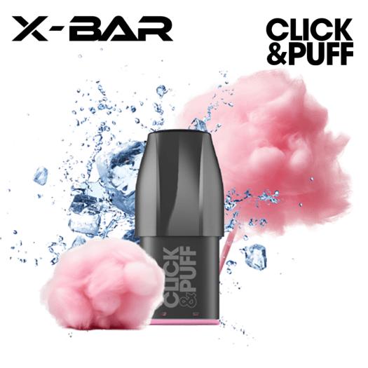 COTTON CANDY Cartucho Click & Puff X-Bar 2ml 20mg 600 Puff (1 unidade)