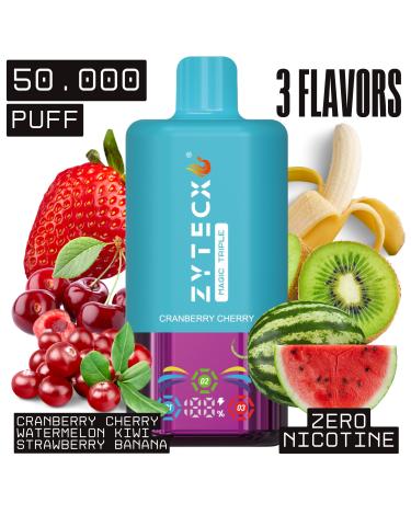 Cranberry Cherry | MAGIC TRIPLE Descartável | 50.000 Puff Sem Nicotina |