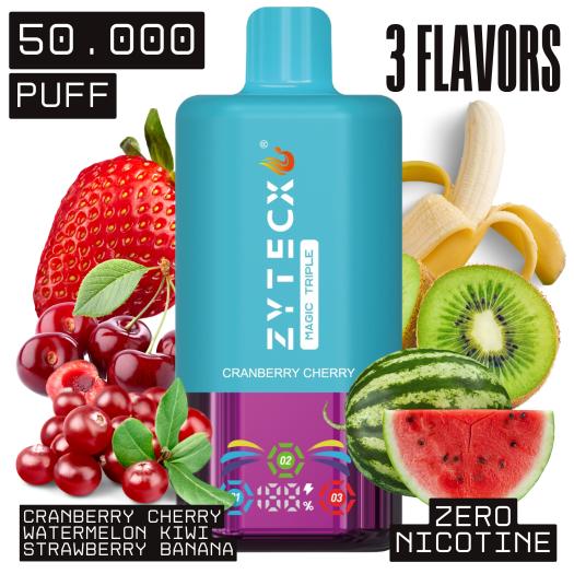 Cranberry Cherry | MAGIC TRIPLE Descartável | 50.000 Puff Sem Nicotina |
