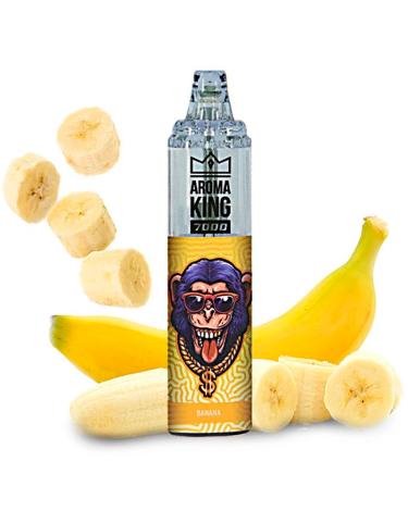 Descartável BANANA Tornado 7000 Puff SEM NICOTINA - Aroma King