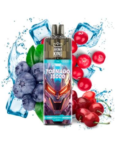Descartável Blueberry Cherry Cranberry 15000 Puffs Sem Nicotina - Aroma King