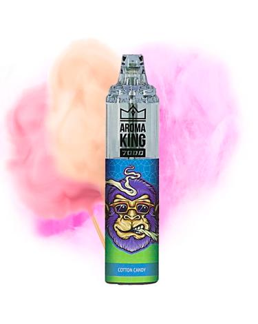 Descartável COTTON CANDY Tornado 7000 Puff SEM NICOTINA - Aroma King