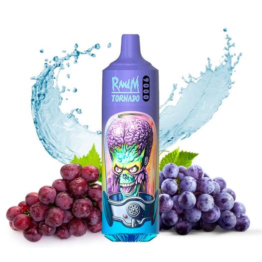 Descartável GRAPE Tornado 9000 Puff - 600mAh Fumot SEM NICOTINA