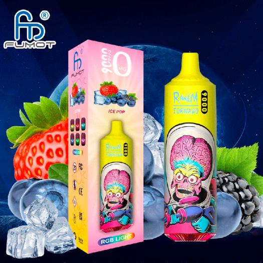 Descartável Ice Pop Tornado 9000 Puff - 600mAh Fumot SEM NICOTINA