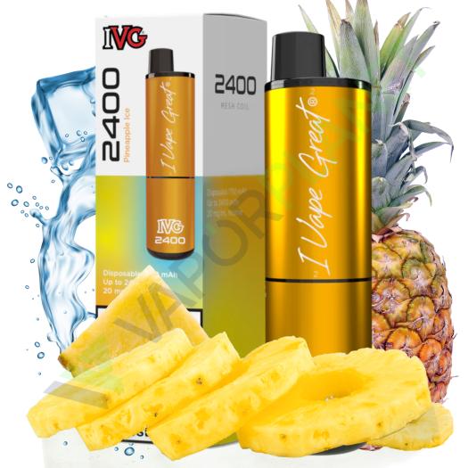 Descartável IVG 2400 Pod Kit Pineapple Ice - 4 IN 1 - 20mg