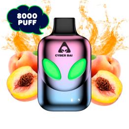 Descartável Juicy Peach 8000 Puff - Cyber Bar - Sem Nicotina
