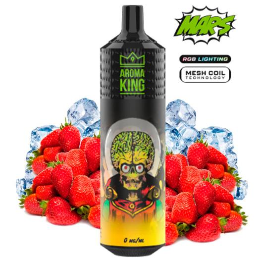 Descartável Mars Strawberry Ice 9000 Puff - SEM NICOTINA - Aroma King