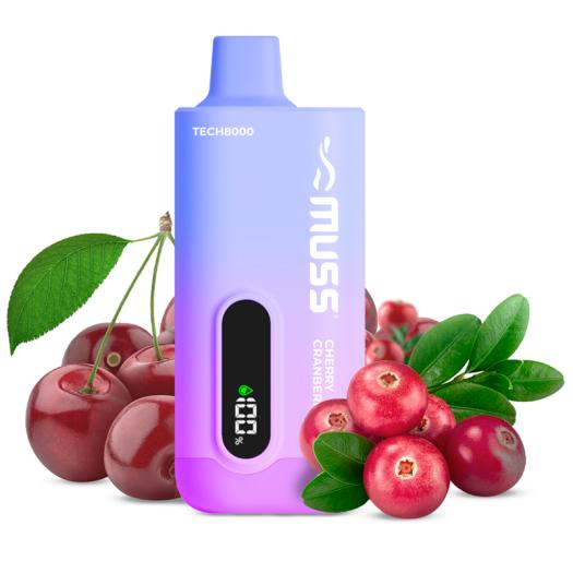 Descartável Muss Tech8000 CHERRY CRANBERRY - Sem Nicotina 8000 Puff