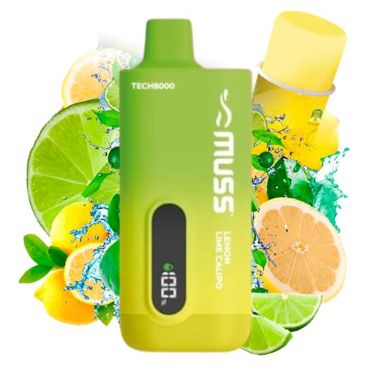Descartável Muss Tech8000 LEMON LIME CALIPO - Sem Nicotina 8000 Puff