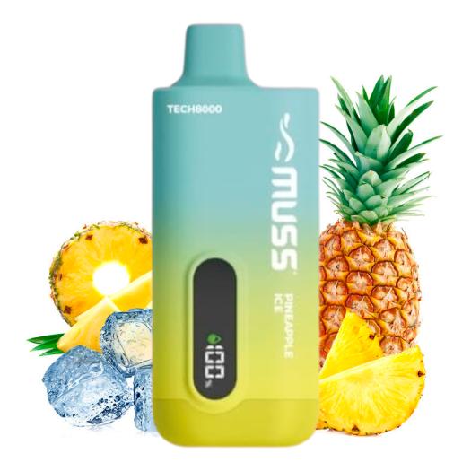 Descartável Muss Tech8000 PINEAPPLE ICE - Sem Nicotina 8000 Puff