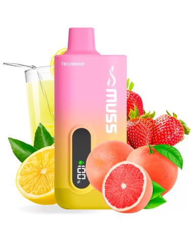 Descartável Muss Tech8000 PINK LEMONADE - Sem Nicotina 8000 Puff