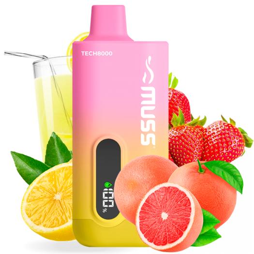 Descartável Muss Tech8000 PINK LEMONADE - Sem Nicotina 8000 Puff