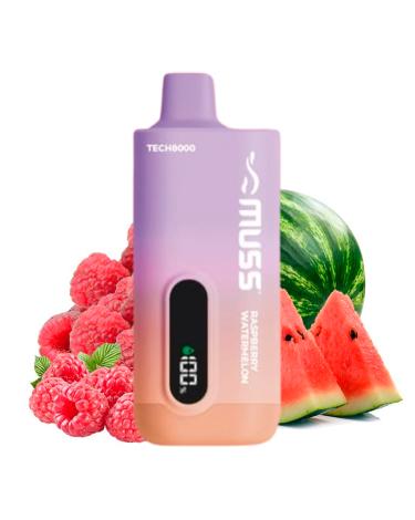 Descartável Muss Tech8000 RASPBERRY WATERMELON - Sem Nicotina 8000 Puff