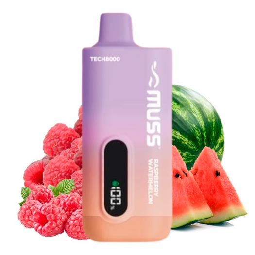 Descartável Muss Tech8000 RASPBERRY WATERMELON - Sem Nicotina 8000 Puff