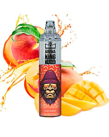 Descartável PEACH MANGO Tornado 7000 Puff SEM NICOTINA - Aroma King