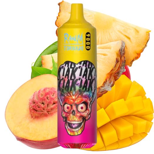 Descartável Peachy Mango Pineapple Tornado 9000 Puff - 600mAh SEM NICOTINA