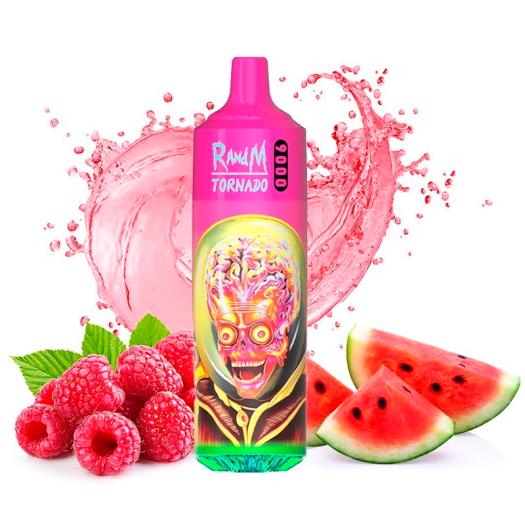 Descartável RASPBERRY WATERMELON Tornado 9000 Puff - 600mAh Fumot SEM NICOTINA