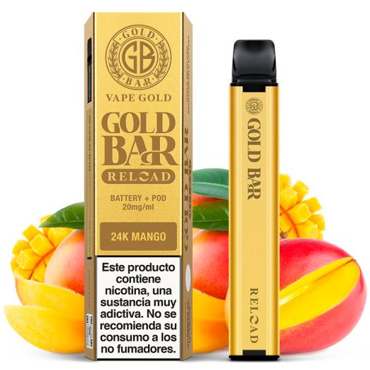 Descartável Reload Battery + Cartucho Mango Pod 2ml 20mg - Gold Bar
