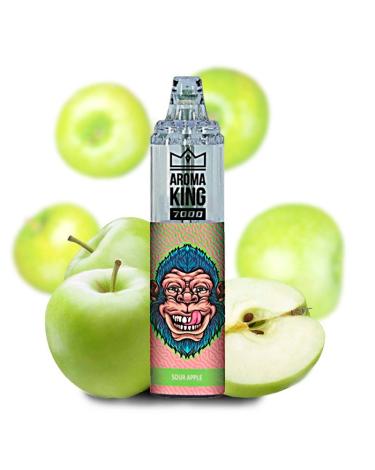 Descartável SOUR APPLE Tornado 7000 Puff SEM NICOTINA - Aroma King