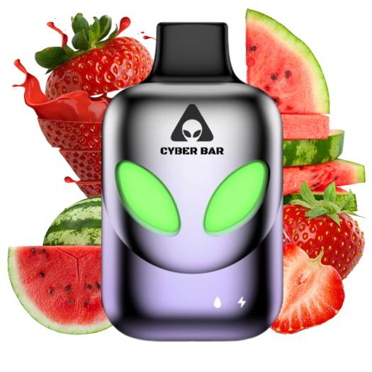 Descartável Strawberry Watermelon 8000 Puff - Cyber Bar - Sem Nicotina