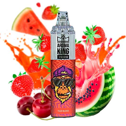 Descartável TIGER BLOOD Tornado 7000 Puff SEM NICOTINA - Aroma King