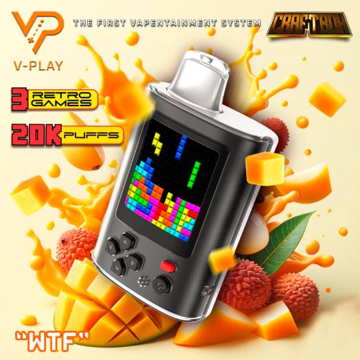 Descartável VPlay WTF 20000 Puffs - CraftBox (SEM NICOTINA)