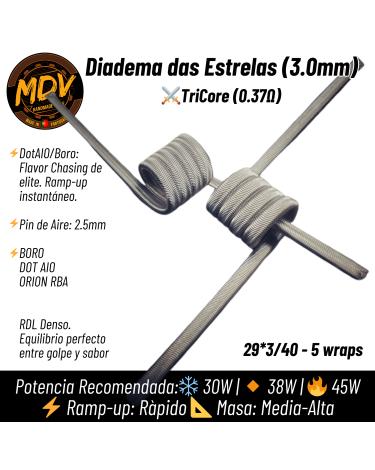 Diadema das Estrelas 3Core 3.0mm | MDV Coils |