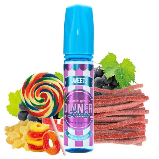 → Dinner Lady Sweets BUBBLE TROUBLE 50ml + Nicokit Gratis → Dinner Lady Sweets BUBBLE TROUBLE 50ml + Nicokit Gratis