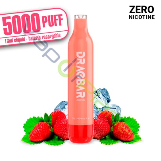Dragbar STRAWBERRY ICE 13ml - 5000 PUFF - Zovoo by VooPoo - Descartável SEM NICOTINA (copia)