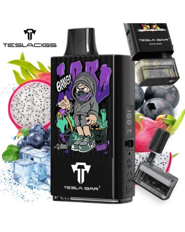 Dragon Fruit Blueberry Ice MT 10000 Puff Tesla Bar by Teslacigs