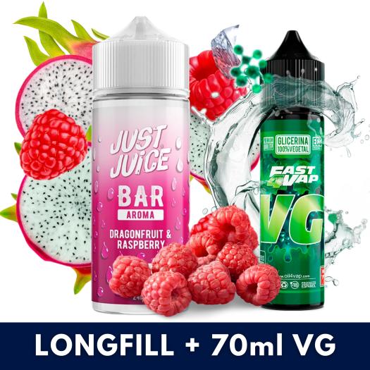 Dragon Fruit Raspberry 24ml/120 (Longfill) Just Juice Bar + 70ml VG Fast