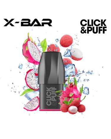 DRAGON LITCHI Cartucho Click & Puff X-Bar 2ml 20mg 600 Puff (1 unidade)