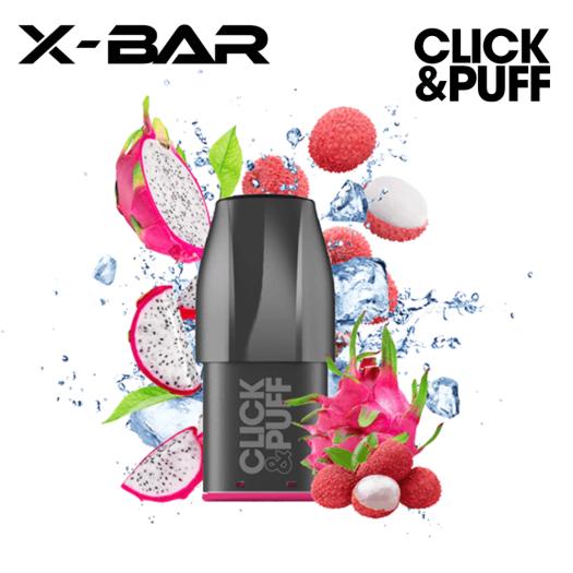 DRAGON LITCHI Cartucho Click & Puff X-Bar 2ml 20mg 600 Puff (1 unidade)
