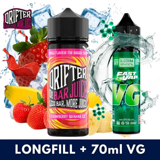 Drifter Bar Strawberry Banana Ice 24ml  (longfill)+ VG FAST 70ML