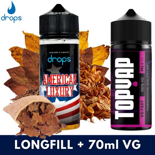 Drops American Luxury Aroma 16ml/120 Longfill + VG FAST 70ML