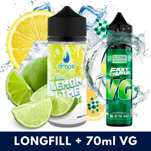 Drops Bar Juice Lemon Lime Ice Aroma 60ml + VG FAST 70ML Drops Bar Juice Lemon Lime Ice Aroma 60ml + VG FAST 70ML