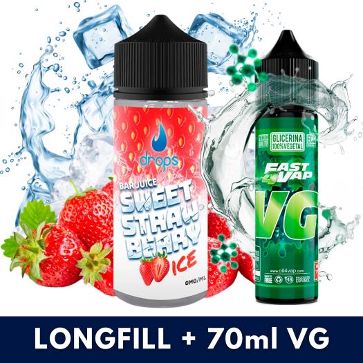 Drops Bar Juice Sweet Strawberry Ice Aroma 60ml + VG FAST 70ML Drops Bar Juice Sweet Strawberry Ice Aroma 60ml + VG FAST 70ML