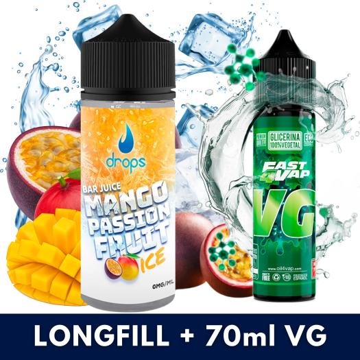 Drops Bar Mango Passion Fruit Ice Aroma 60ml + VG FAST 70ML