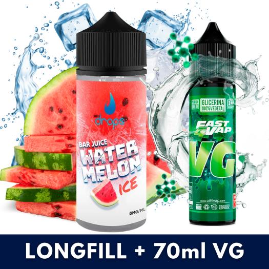 Drops Bar Watermelon Ice Aroma 60ml + VG FAST 70ML Drops Bar Watermelon Ice Aroma 60ml + VG FAST 70ML
